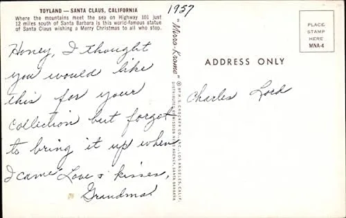 Vista 2 de Toyland Carpinteria, California CA Original Vintage Postal