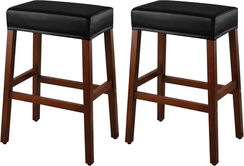Vista 37 de YISUN Fundas de taburete rectangulares, paquete de 2 fundas elásticas impermeables para asiento de silla de montar, taburetes de bar, sillas de bar
