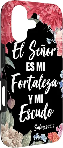 Vista 3 de El Señor ES Mi Fortaleza - Funda con versículo bíblico cristiano español para iPhone 17
