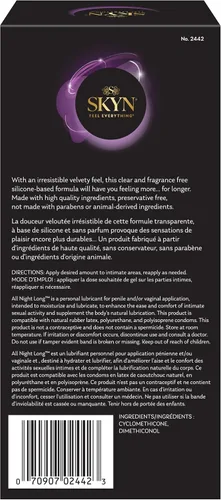 Vista 8 de SKYN Lubricante de larga duración a base de silicona para toda la noche (2.7 onzas) para hombres, mujeres y parejas, seguro con preservativos