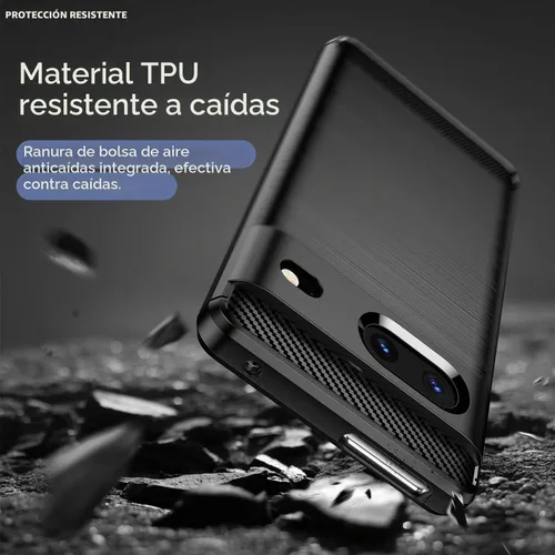 Vista 4 de Funda para Google Pixel 7 Absorción de Golpes Flexible TPU Negro