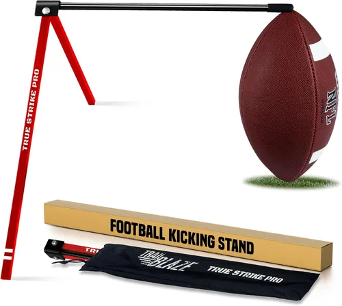 Vista 12 de True Strike Pro Football Kicking Tee - Ultimate Football Tee Compatible with All Ball Sizes, Bonus Goal Kicking Tracker, Field Goal Football Holder