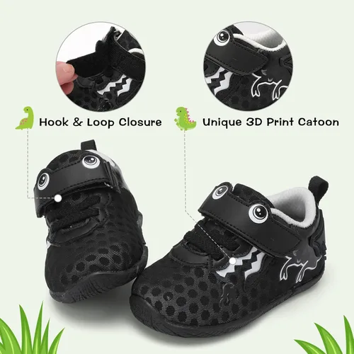 Vista 6 de JIASUQI Zapatos deportivos transpirables para bebés niños y niñas, zapatos para caminar para bebés de 0 a 18 meses
