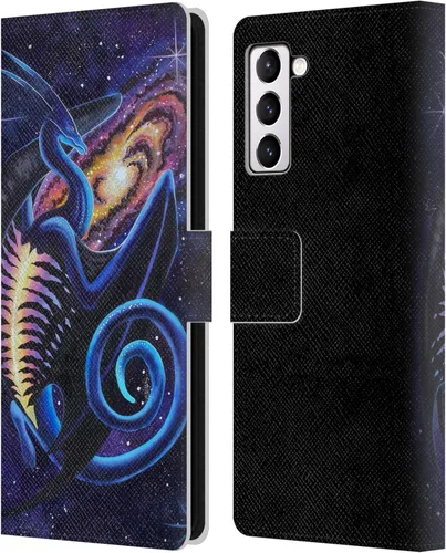Vista 111 de Head Case Designs Officially Licensed Carla Morrow Galactic Entrancement Dragons Leather Wallet Case Compatible with Samsung Galaxy A07 4G