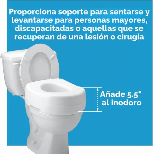 Vista 4 de Asiento para el inodoro levantado Carex, B302C0, 1, 1