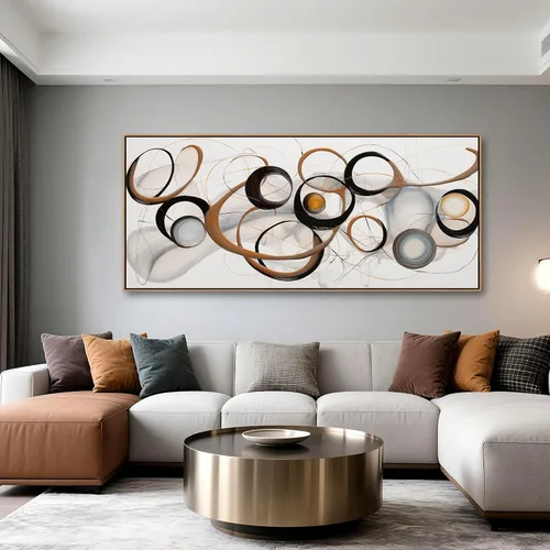 Vista 24 de AJAZIKO Arte de Pared de Vaca de las Tierras Altas - Decoración de Pared de Granja y Campo Rústico, Cuadros Grandes en Lienzo para Sala de Estar