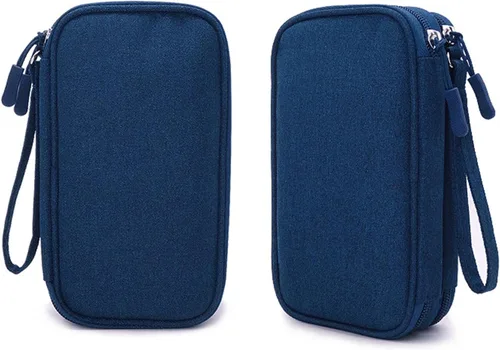 Vista 8 de Bolsa de suministros para diabéticos, organizador de viaje para bolígrafos de insulina, tiras análisis de azúcar en sangre, medidor de glucosa