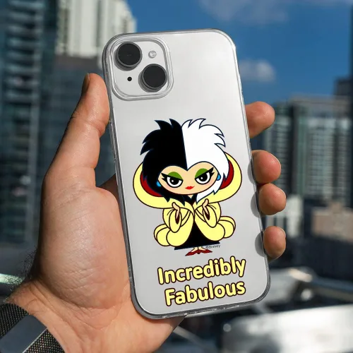 Vista 7 de ERT GROUP Funda para Apple iPhone 14 Plus, diseño original y oficial de Disney, Cruella 006, adaptado de manera óptima a la forma del teléfono