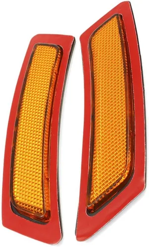Vista 5 de Reflector de luces marcadoras laterales del parachoques delantero compatible con BMW F10/F11 Serie 5 528i 528ix 535i 550i 2011-2016 (lente ámbar)