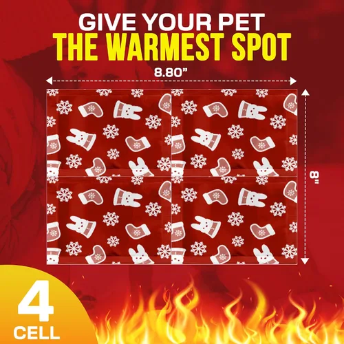 Vista 3 de Warmie Súper calentador para perros y gatos Paquetes de calor para mascotas activadas por aire Más grande y ancho para calidez en la cama