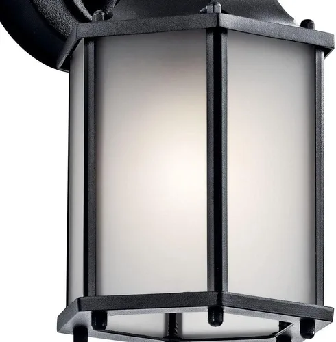 Vista 7 de Kichler Chesapeake - Lámpara de pared para exteriores de 10.25 pulgadas con cristal biselado transparente, color negro
