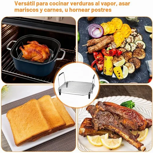 Vista 6 de BYKITCHEN Estante para asado y vaporizador para Ninja MC1101 6.5 QT