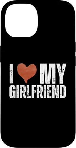 Vista 4 de I Love My Girlfriend I Heart My Girlfriend Funny Retro Case for iPhone 17