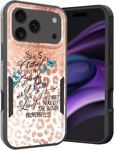Vista 226 de Funda para iPhone Air, doble capa híbrida resistente resistente a prueba de golpes de policarbonato duro + funda protectora de silicona suave