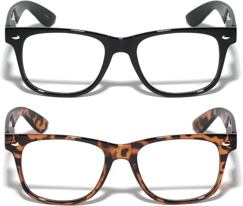 Vista 2 de Vision World Eyewear 2 pares de gafas de lectura de lujo - Gafas cómodas, elegantes y simples con aumento