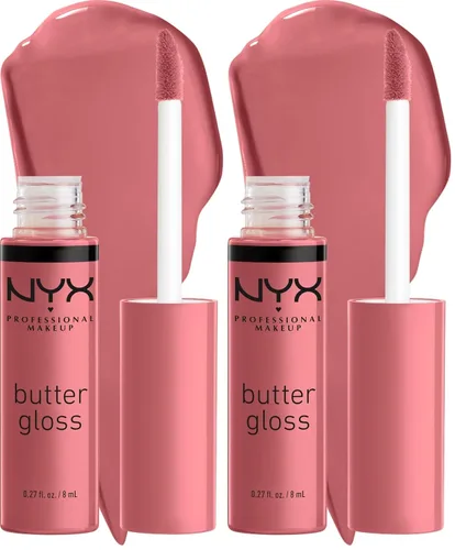 Vista 46 de NYX MAQUILLAJE PROFESIONAL Brillo de mantequilla, brillo de labios no pegajoso, - Eclair (rosa)
