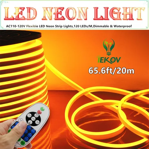 Vista 21 de Tira de luces LED de neón (110 – 120 V, 60 ledes/m, resistente al agua, 5050 SMD, con control remoto)