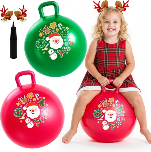 Vista 12 de Pelota saltarina, juguetes de dinosaurio para saltar para niños, pelota hinchable de 18 pulgadas con asa, juguetes saltarines azules inflables
