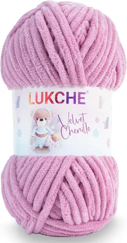Vista 23 de Hilado de chenilla de terciopelo para amigurumi y punto de crochet súper voluminoso 100 gr (69,0 m) (Grosor del hilo 8 mm) (Verde espárrago) 1