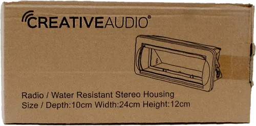 Vista 6 de Creative Audio CAMC1B Marine Single DIN Radio Kit de montaje con cubierta retráctil (negro)