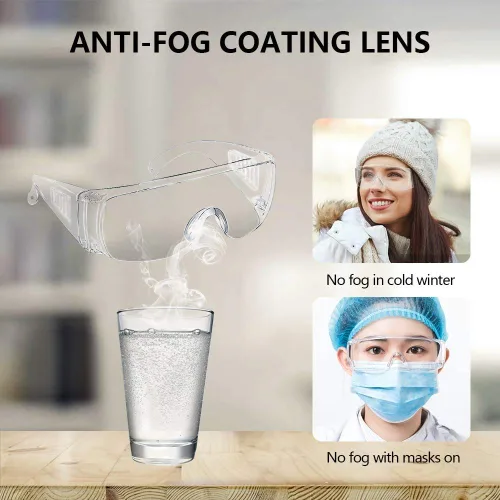 Vista 3 de Gafas de seguridad antivaho paquete de 3 – Gafas de protección envolvente para laboratorio, construcción, enfermeras Resistente a los arañazos