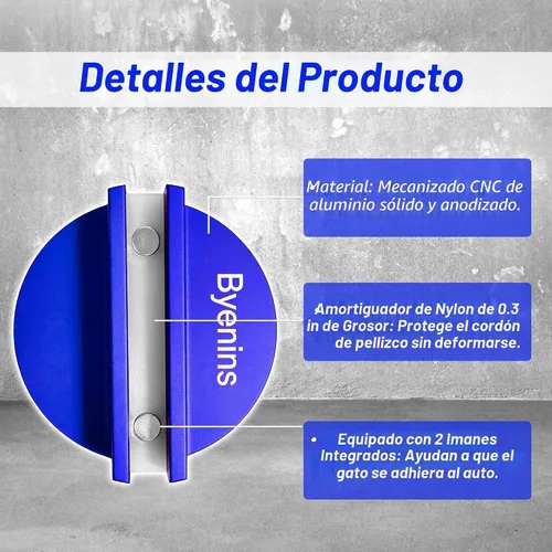 Vista 6 de Almohadilla Magnética Universal Grande de Aluminio Ranurada para Gato, Protector de Riel del Bastidor Compatible con la Mayoría de Gatos y 1