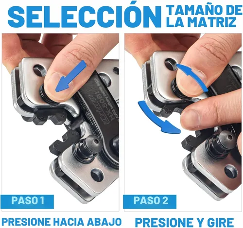 Vista 6 de Herramienta de engarzado de terminal de batería iCrimp para agarraderas de alambre de cobre resistentes, extremos de cable de batería desde AWG