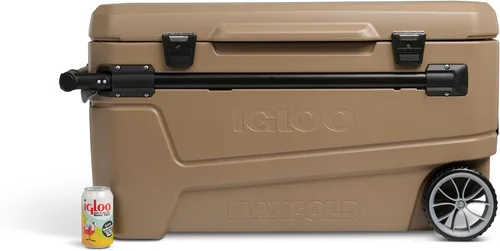 Vista 7 de Igloo Maxcold Glide 110 Qt - Hielera con ruedas de carcasa rígida aislada