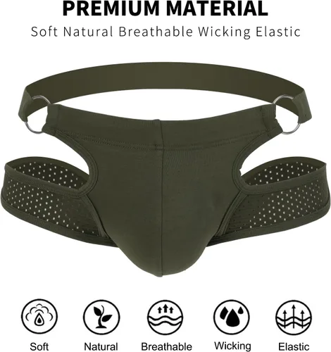 Vista 115 de SKYSPER Jock Strap Athletic Supporter para hombres Sexy Jockstrap Ropa interior masculina