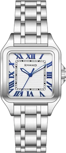 Vista 11 de Classic Square Watch for Men Vintage Roman Numeral Black