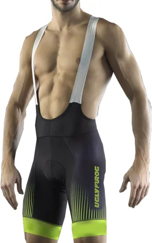Vista 66 de UGLY FROG Designs - Pantalones cortos de ciclismo con pantalones cortos con peto, pantalones cortos de ciclismo Pro/BIP, acolchado 3D Coolmax