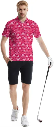 Vista 6 de Camisas polo divertidas para hombre de los años 80, camisas de golf de secado rápido que absorben la humedad, divertidas camisas polo de golf