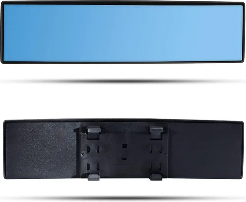 Vista 8 de Espejo retrovisor, Blu-Ray espejo de coche de 12 pulgadas antirreflejo, fácil de instalar, universal para todo el coche, gran angular panorámico