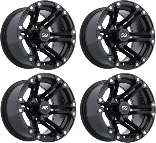 Vista 14 de GTW Specter - Rueda de carrito de golf de aluminio de 10 pulgadas Mecanizado plata/negro