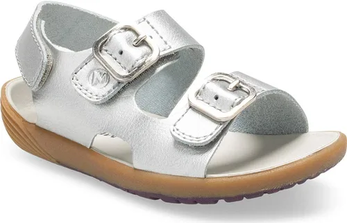 Vista 2 de Merrell Sandalia unisex para niños Bare Steps, plateado