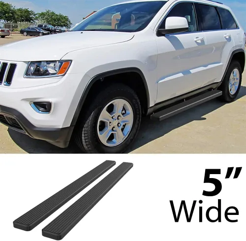 Vista 2 de HD Ridez Tablero de acero inoxidable de 5 pulgadas, color negro, compatible con Jeep Grand Cherokee 2011-2021 (incluye 22 WK)