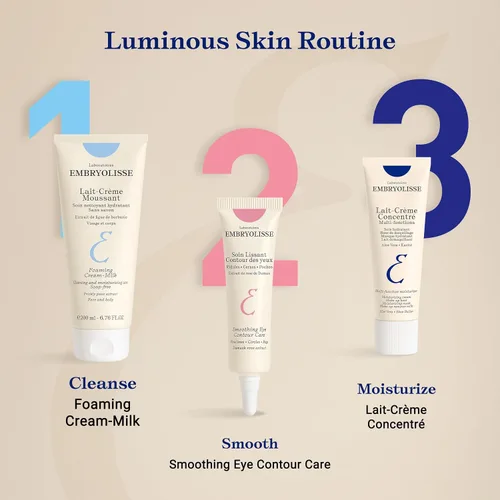Vista 5 de Embryolisse Cuidado suavizante del contorno de ojos. Tratamiento revitalizante en crema de gel. Reduce líneas finas, círculos, hinchazón, 0.50 onzas