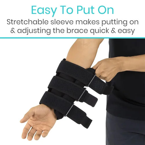 Vista 8 de Vive Férula de codo para tendinitis, túnel cubital, soporte para dormir, codo de tenista, 2 férulas extraíbles que estabilizan las articulaciones