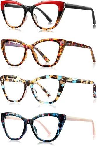 Vista 7 de 3 Pack Oversized Reading Glasses for Women with Spring Hinge