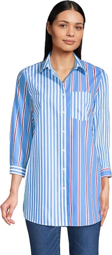 Vista 2 de Lands' End Camiseta tipo túnica de manga 34 sin hierro para mujer