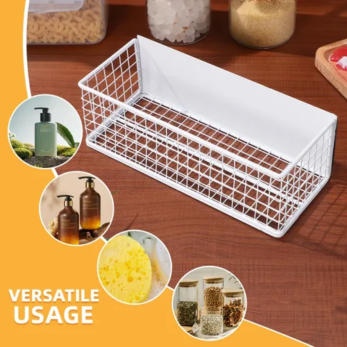 Vista 7 de OUNONA Estante magnético de especias para refrigerador, estante de almacenamiento para condimentos, botellas, herramientas y aperitivos, cesta
