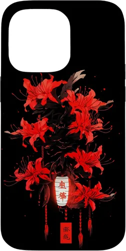 Vista 21 de iPhone 16 Red Spider Lily Funda de anime de manga estética japonesa japonesa