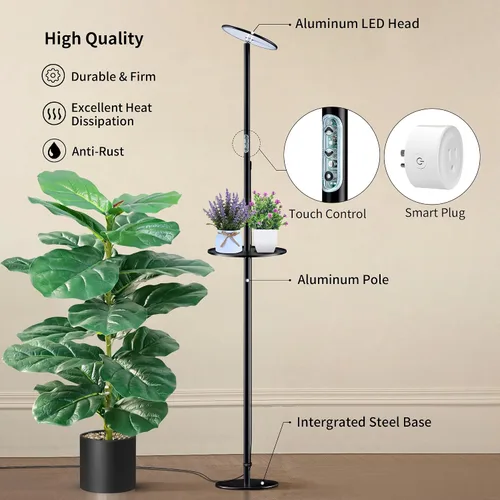 Vista 7 de chiphy Luces de crecimiento, luz de espectro completo para plantas de interior, temporizador de control de aplicación de enchufe inteligente, 40 W