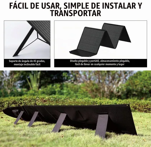 Vista 8 de LVYUAN eficacia alta portátil plegable de los paneles solares 300W el 23,5%
