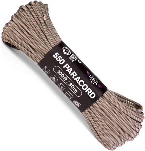 Vista 9 de Atwood Rope MFG Cuerda de paracaídas de nailon 550 que cambia de color, 100 pies, 7 hebras, equipo de supervivencia exterior, fabricado en Estados