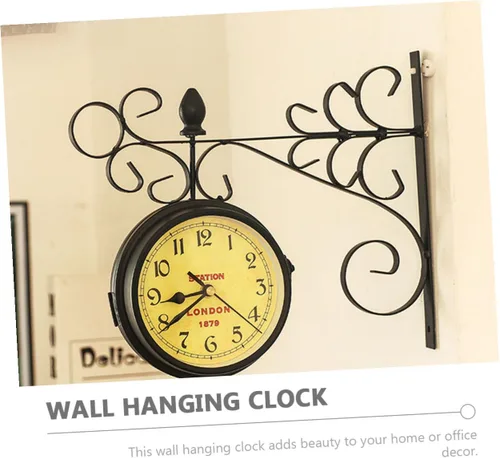 Vista 5 de Relojes de pared decorativos reloj de pared grande de doble cara para sala de estar, decoración del hogar y oficina