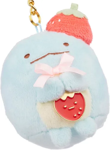 Vista 6 de SUMIKKOGURASHI Tokage San-X - Llavero original de la serie Strawberry, Tokage