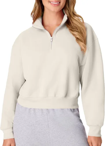Vista 18 de Hanes EcoSmart - Sudadera de forro polar para mujer, suave y de peso medio, sudadera con capucha con cremallera completa, sudadera o cremallera