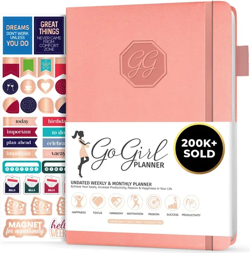 Vista 21 de GoGirl Agenda y organizador para mujer – Agenda semanal tamaño A5, diario de objetivos y agenda para mejorar la gestión del tiempo, la productividad
