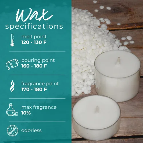 Vista 3 de Perlas de cera de coco y soja para hacer velas 5 libras de pastillas de cera de coco y soja para la fabricación de velas Mezcla suave